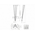 Маленькое фото товара - Опора для стола h-715, черная LOFT (1/4шт). Вариант №2