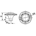 Маленькое фото товара - Ручка-кнопка  FВ-033 золото/белый. Вариант №2