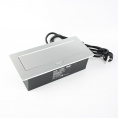 Маленькое фото товара - Удлинитель прямоугольный 2 гнезда, 2 USB, с кабелем, серебро G15605. Вариант №2