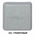 Маленькое фото товара - Мойка GM16 овальная с крылом, графит (342), 450*720*180мм. Вариант №3