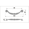 Маленькое фото товара - RS090AB.3/96 ручка-скоба старинная латунь. Вариант №2