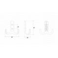 Маленькое фото товара - K252AC.6 (Крючок мебельный DOMANI ) (Распродажа). Вариант №3