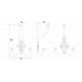 Маленькое фото товара - K351AC.6 (Крючок мебельный RIGATA ) (Распродажа). Вариант №3