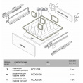 Маленькое фото товара - PC01/GR/530x480 Поддон для столовых приборов, серый (Распродажа). Вариант №2