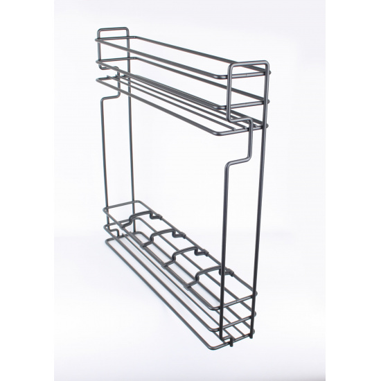 Большое фото товара - Корзина 2х ярусная 150мм Антрацит,"Левая с довод." Blum /S-2422, 00002945_1936_00-00004669. Вариант №1