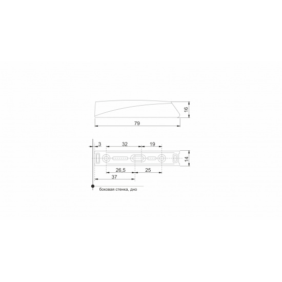 Большое фото товара - AMF16/GR Накладка открытого монтажа,для AMF14/GR и AMF15/GR, 2352_00-00000240_00-00004851. Вариант №2