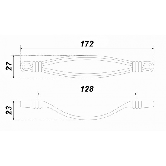 Большое фото товара - RS454BAZ.3/128 Ручка мебельная, РАСПРОДАЖА (1/40шт), 2352_00-00003250_00-00000976. Вариант №3
